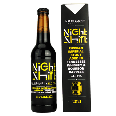 Night Shift Vintage 2021 Russian Imperial Stout aged In Tennessee Whiskey & Bourbon Barrels