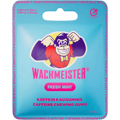 Wachmeister Koffein Kaugummi Fresh Mint (3x Kaugummi-Beutel)