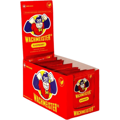 Wachmeister Raspberry Display Box (13 bags of caffeine candy with mate)