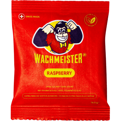Wachmeister Raspberry - Koffein Bonbon mit Mate