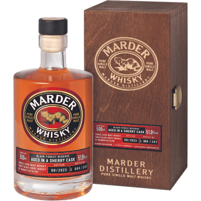 Marder Whisky Single Cask Sherry in Holzbox