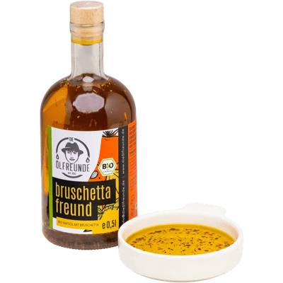 Organic bruschetta friend - rapeseed oil with spices