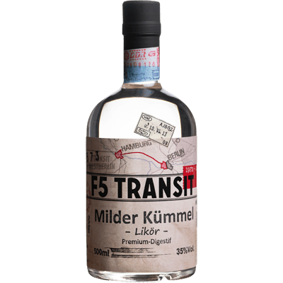Milder Kümmel Likör No. 5573 - F5-Transit - Transitschnaps (DDR-Edition)