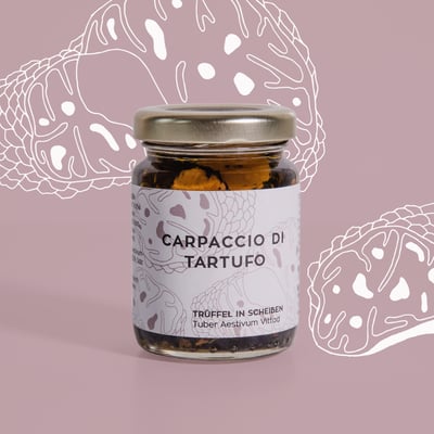 Vitelium Carpaccio di Tartufo - pickled summer truffle slices