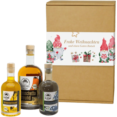 Christmas box organic gnome magic (2x camelina oil + 1x bruschetta oil)