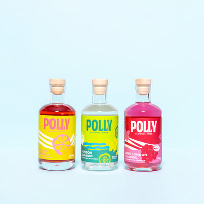 POLLY 3er Mix Bundle (1x Alkoholfreier Gin + 1x Alkoholfreier Pink Gin + 1x Alkoholfreier Aperitif)