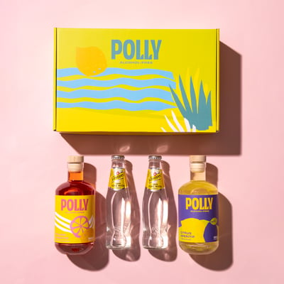 POLLY Aperitif Starter Pack (2x non-alcoholic aperitif + 2x tonic water + 1x recipe book)