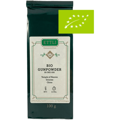 Organic green tea China Gunpowder "Temple of Heaven" - DE-ÖKO-006