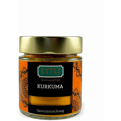 Curcuma in a screw-top jar - ground turmeric