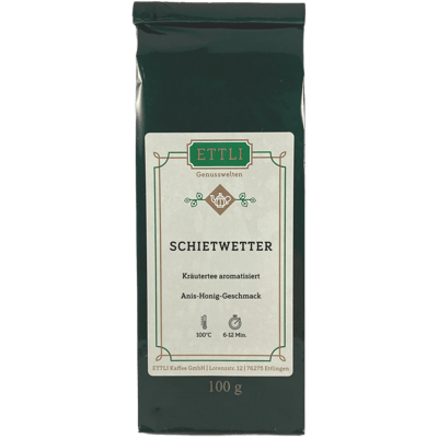 Herbal tea flavored "Schietwetter"