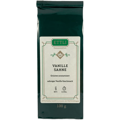 Grüntee aromatisiert Vanille-Sahne