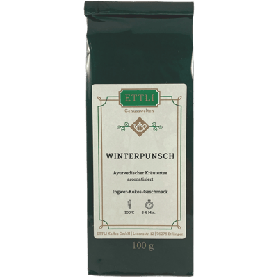 Herbal tea flavored winter punch