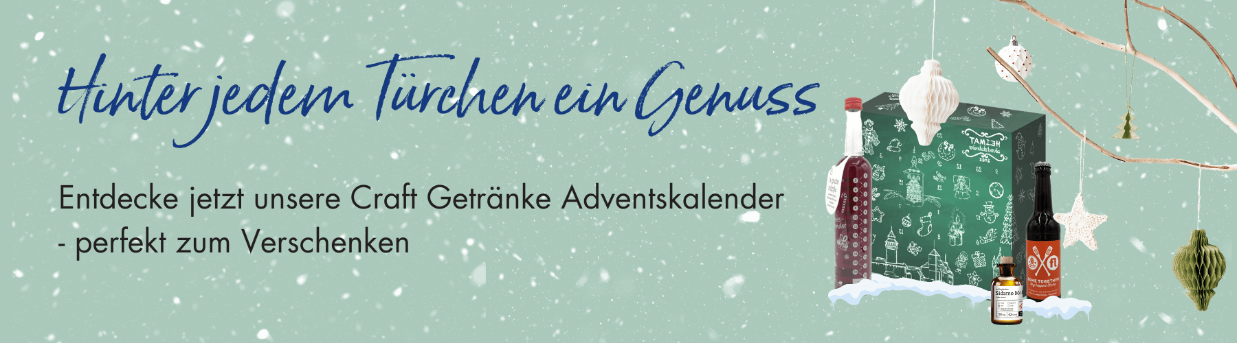 Getränke-Adventskalender 2024 mit 24 kulinarischen Genüssen - Kampagnenseite