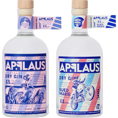 Publikumsliebling - 2x Craft Gin (1x Applaus Dry Gin + 1x Applaus Dry Gin Suedmarie)