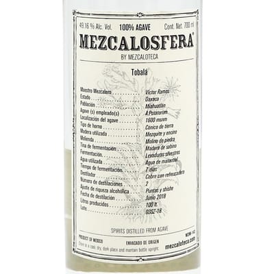 Mezcalosfera Tobala Mezcal