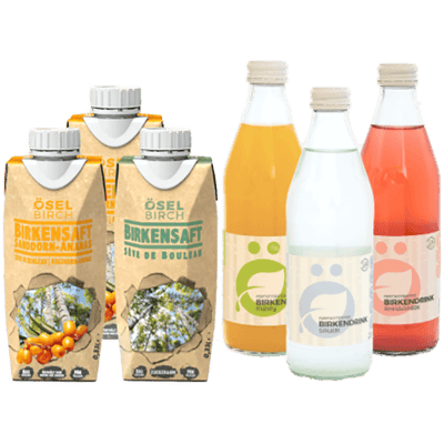 ÖselBirch tasting box mix - birch sap soft drinks - 6x 0.33 l