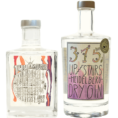 Upstairs Gin Package - Dry Gin Set (Square Mannheim Dry Gin + Heidelberg Dry Gin)