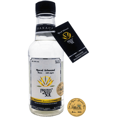 Mezcal Fruto del Sol | Espadin-Madrecuishe - Set (1x Mezcal á 0,2 l + 2 glasses)