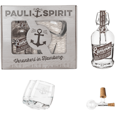 Gift set LÜMMEL Kümmel with 2 tumblers and pourer
