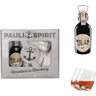 MOIN Rum (Spiced Spirit) + 6 ball bottom tumblers