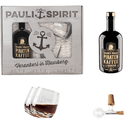 Geschenkset Piratenkaffee mit 2 Tumblern und Ausgießer