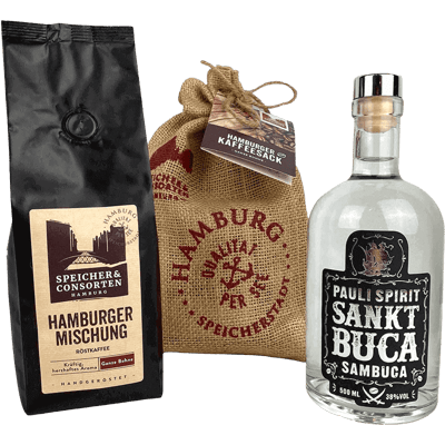 Sankt Buca Sambuca & Hamburger Kaffeesack