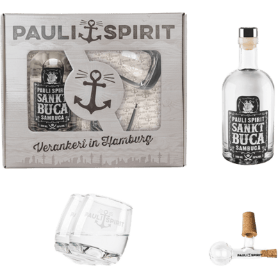 Geschenkset Sankt Buca mit 2 Tumblern und Glaskugel-Ausgießer