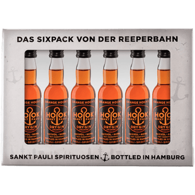 HOOK Gin Orange Lütten six-pack in gift box 6x 4cl