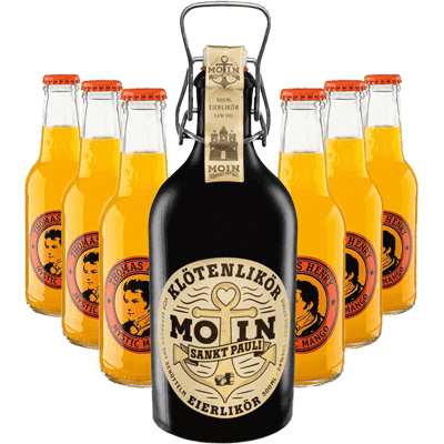 "Deine Mudda": MOIN Eierlikör + 6x Thomas Henry Mystic Mango Limo 200ml