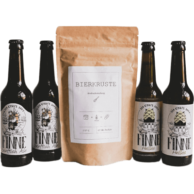 Beer & bread gift set (4x organic craft beer + 1x bread baking mix)