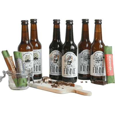 Beer & chocolate tasting in a gift set (6x organic craft beer + 3x chocolate bar)