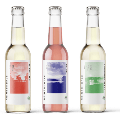 Organic wine spritzer 12er Mix - 4x REINSCHORLE Riesling + 4x REINSCHORLE Rosé + 4x REINSCHORLE Sauvignon Blanc