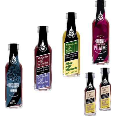 6x Likörium Original Dresden liqueurs tasting package