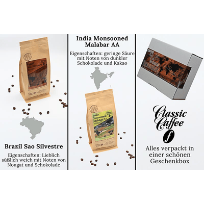 Classic Caffee Premium Kaffee Weltreise Probierset 5x200g