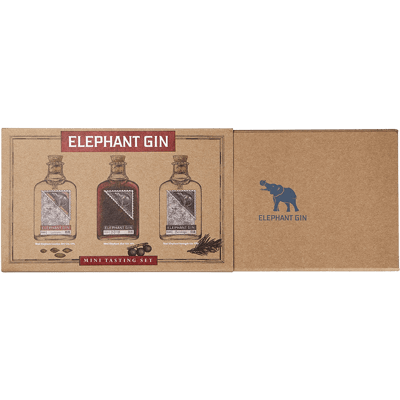 Elephant Gin Mini Tasting Set (1x London Dry Gin + 1x Sloe Gin + 1x Navy Strength Gin) 3