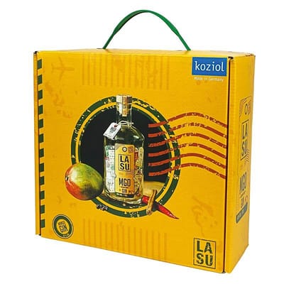 LA SU Geschenkset (1x Mango Gin + 2 Koizol Gläser)