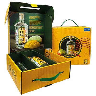 LA SU gift set (1x mango gin + 2 Koizol glasses)