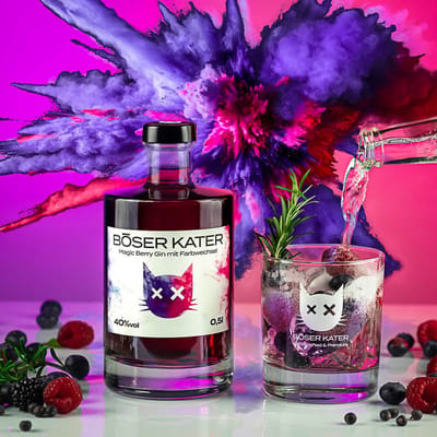 Magic Berry Gin mit Farbwechsel