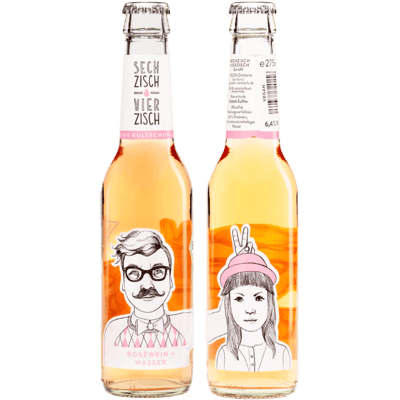 15x Rosé + Wasser - Roséweinschorle