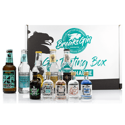 Breaks Gin Tasting Box 1 (5 verschiedene Gins + 5 verschiedene Tonic Water)