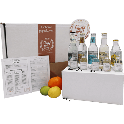 Gin Tasting Box - Citrus fruit (5 x gin + 5x tonic water)