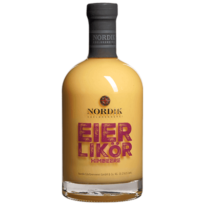 Egg and raspberry liqueur