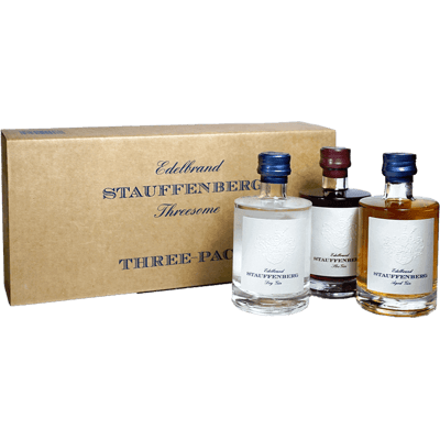 Stauffenberg Threesome - Gin Tasting Set (1x Dry Gin + 1x Sloe Gin + 1x Aged Gin)
