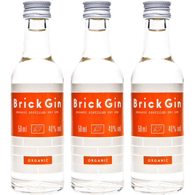 3x Brick Gin Minis - Organic Dry Gin