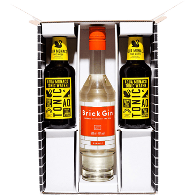 BRICK GIN - Gift box (1x Organic Dry Gin + 2x Tonic Water)
