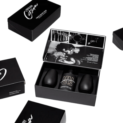 HUGS BOX DELIGHT - Gift set (1x London Dry Gin + 2 glasses)