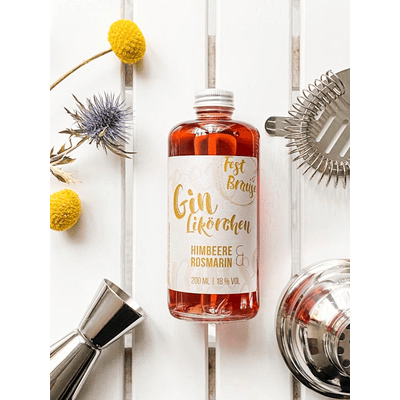 Gin liqueur with raspberry & rosemary
