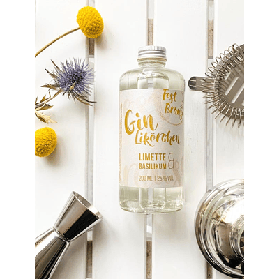 Gin liqueur with lime & basil