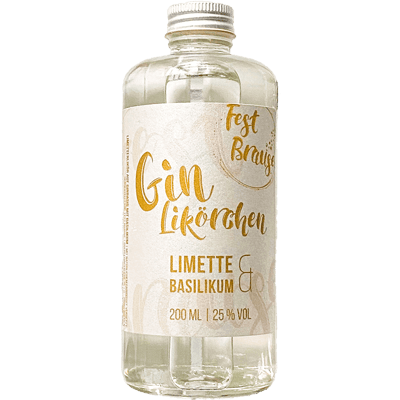 Gin liqueur with lime & basil