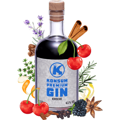 Konsum Premium Gin Cherry - New Western